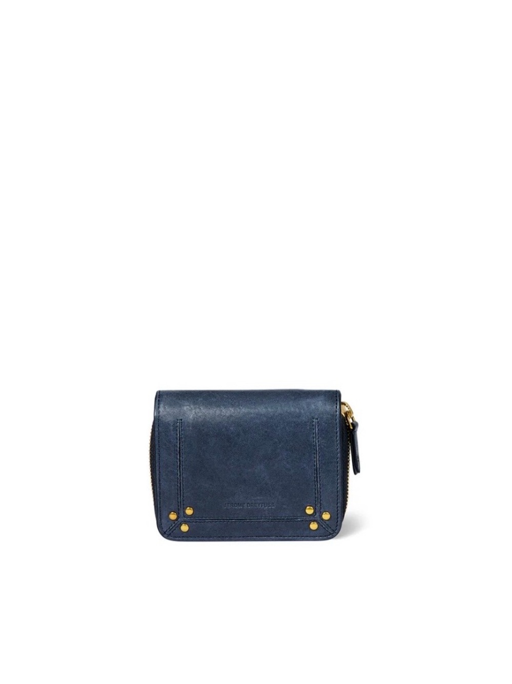 Jerome Dreyfuss André Bubble Night Blue Lambskin Wallet